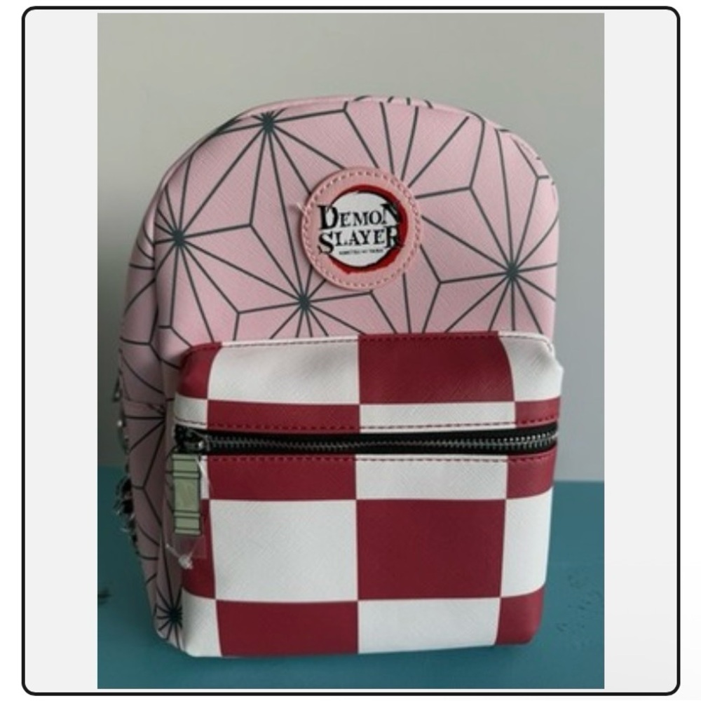 Demon Slayer Pink and Red mini Backpack